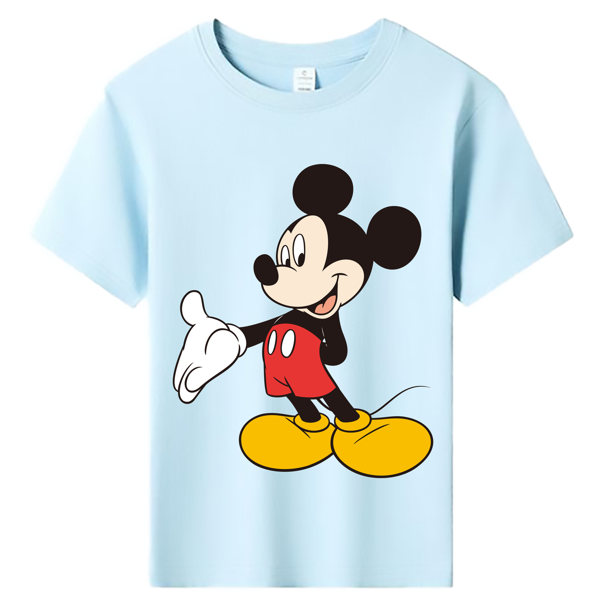ミッキーマウス Mickey Mouse 綿100％キッズTシャツ（フロントプリント）